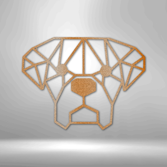 Geometric Dog Steel Sign Laser Cut Powder Coated Home & Office Metal Wall Decor
